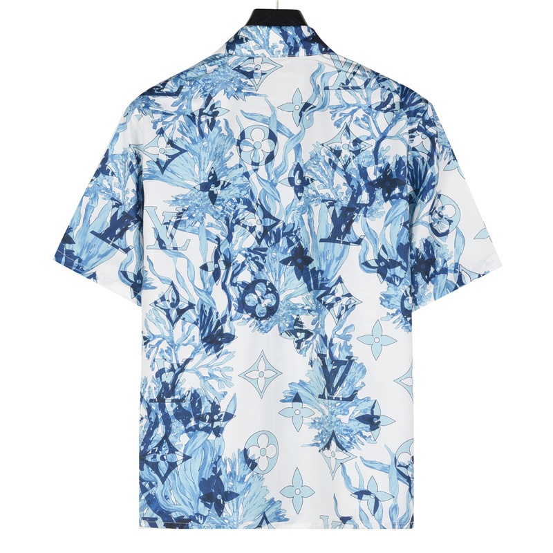 Camisa Louis Vuitton de Manga Curta – Estampa Floral Botânica