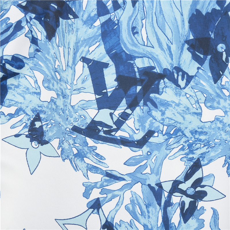 Camisa Louis Vuitton de Manga Curta – Estampa Floral Botânica