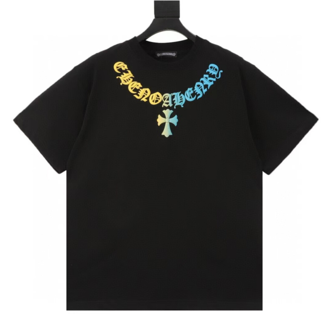 T-shirt Chrome Hearts - Estampa de Cruz Gradiente