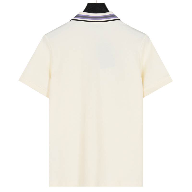 Polo Gucci em Piqué com Gola Listrada